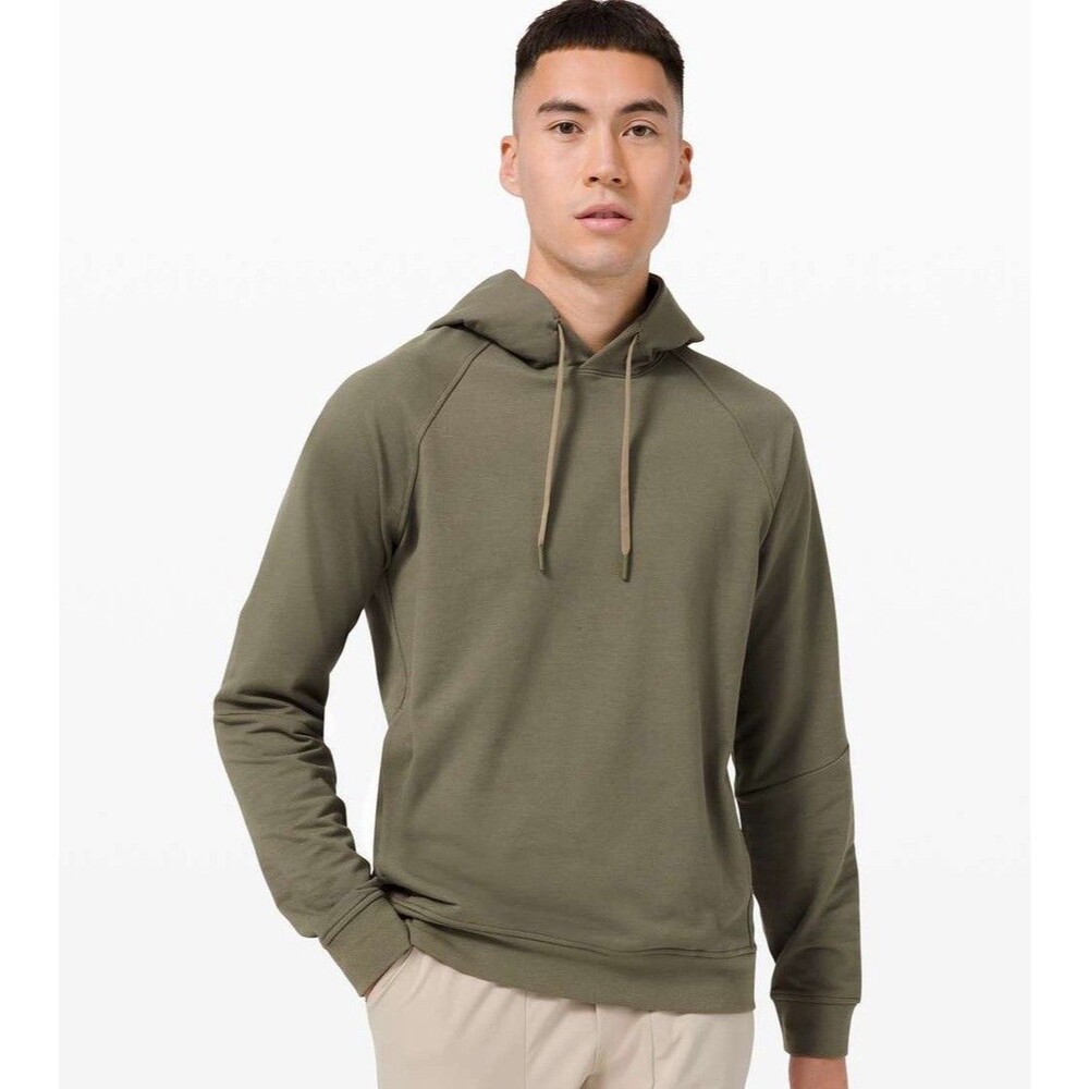 Lululemon Men’s City Sweat Pullover Hoodie French Terry Olive Green XXL M3AUPS